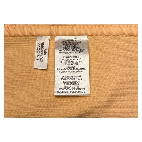 CALVIN KLEIN FAUX LEATHER JACKET - PAPAYA - Picture 7 of 8